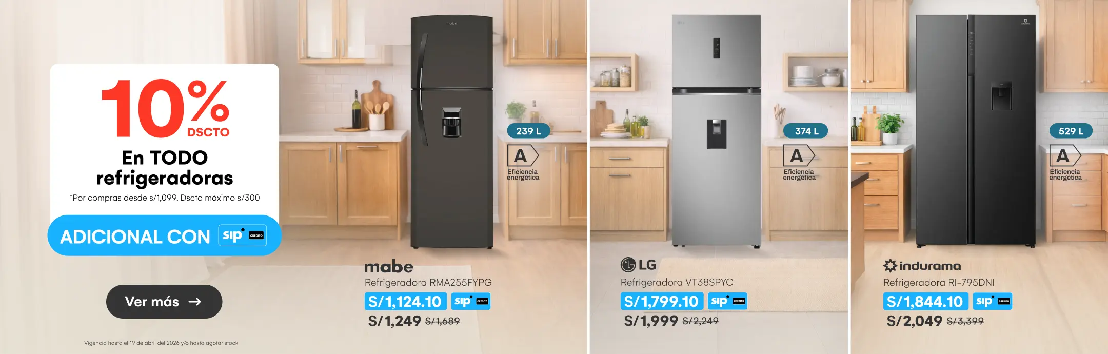 ELECTRO-LINEA BLANCA-10% de dscto adicional en todo refrigeradoras desde 1099 soles Dscto máximo 300 soles-2047047-NULL-8-20260416-1618