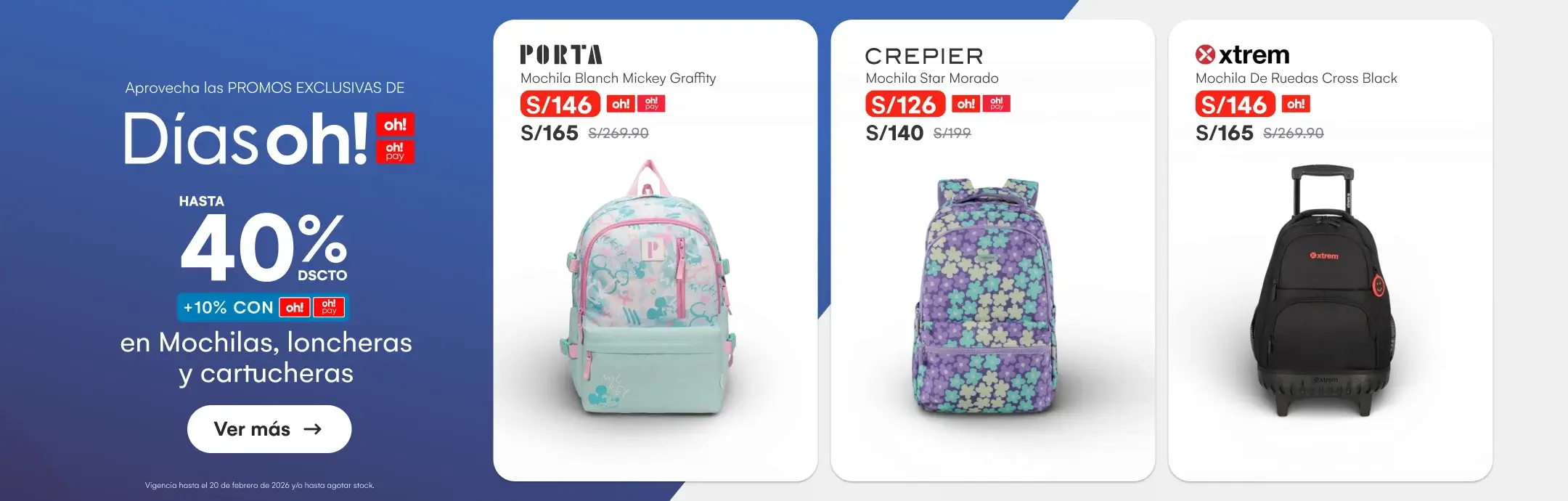 INFANTIL-BTS-Hasta 40%   10% adic oh en mochilas, loncheras y cartucheras-2973986-XTREM, PORTA, CREPIER, CIRCUR, AEREAL, ZUBITO,BARBIE, GABY DOLLHOUSE, BLUEY-3-20260216-0001