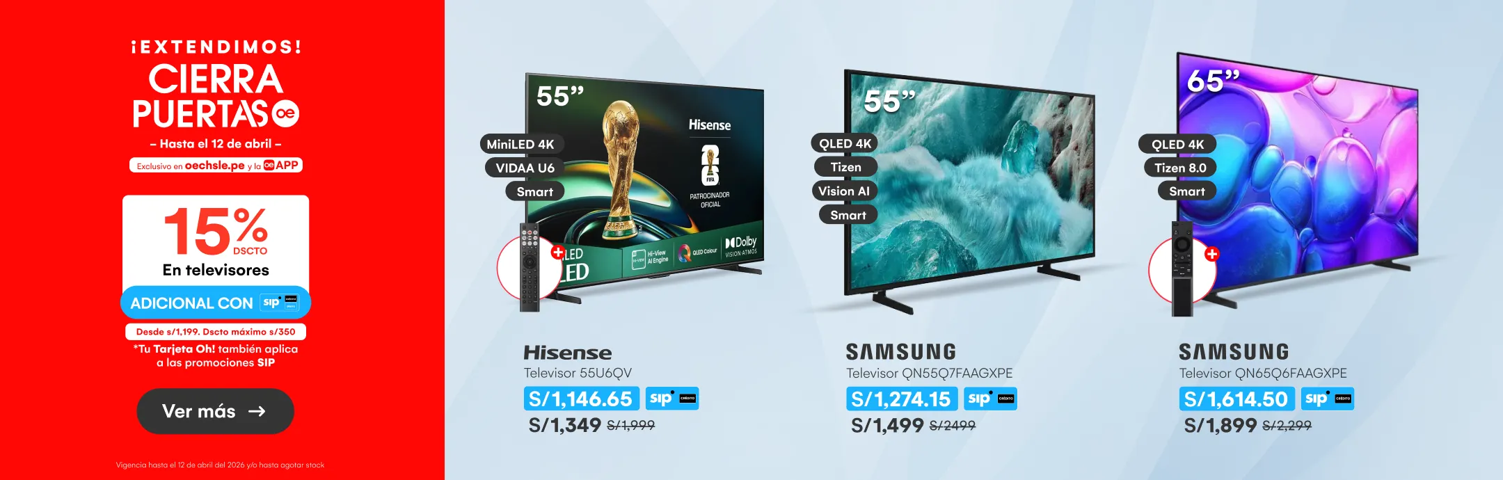 ELECTRO-TV-15% de dscto adicional con SIP en televisores desde 1199. Dscto máximo 350 soles.-3055534-NULL-2-20260409-0000