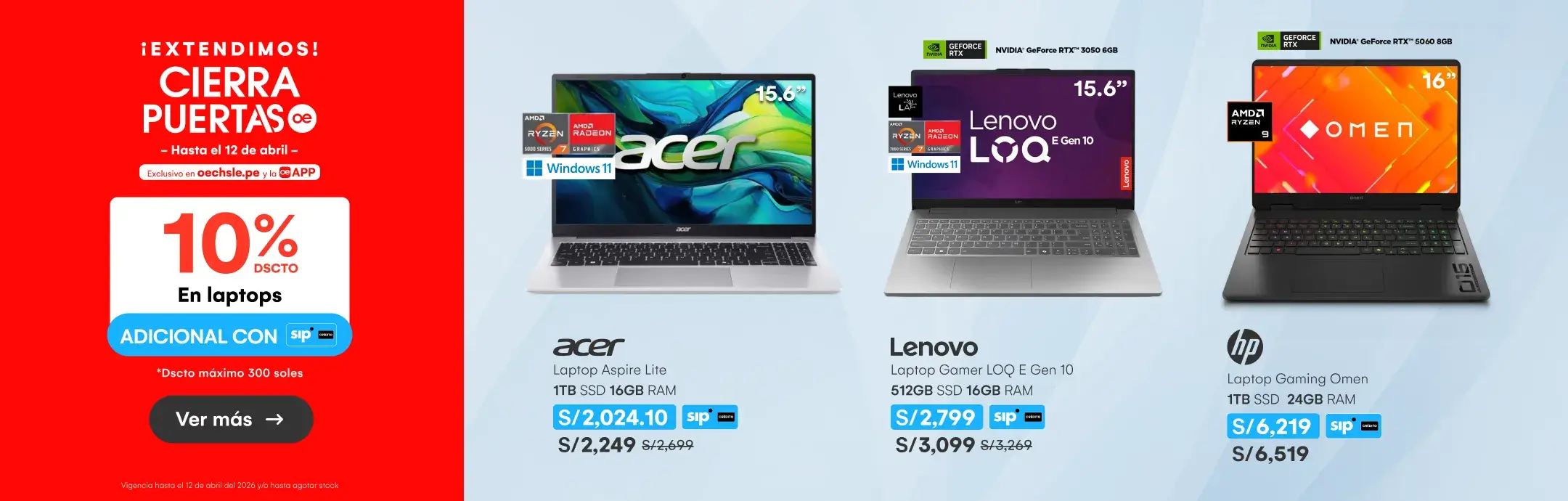 TECNO-COMPUTO-10% DE DSCTO CON TSIP ( DSCTO MAXIMO DE 300 SOLES)-3054176-NULL-3-20260410-1541