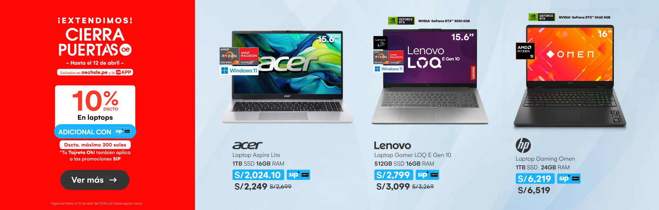 TECNO-COMPUTO-10% DE DSCTO CON TSIP ( DSCTO MAXIMO DE 300 SOLES)-3054176-NULL-3-20260410-1541