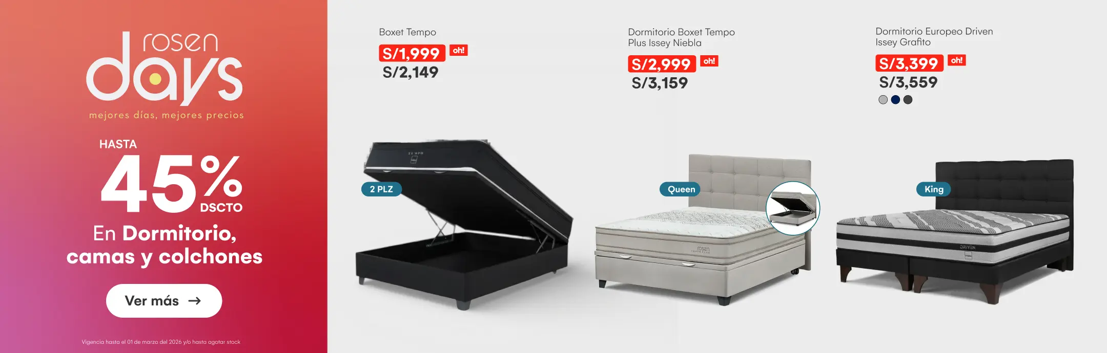 DECO-DORMITORIO (A PARTIR DEL LUNES SEMANA ROSEN)-ROSEN DAYS HASTA 45% EN MILES DE DORMITORIOS   CAMAS Y COLCHONES-NULL-NULL-6-20260220-1824