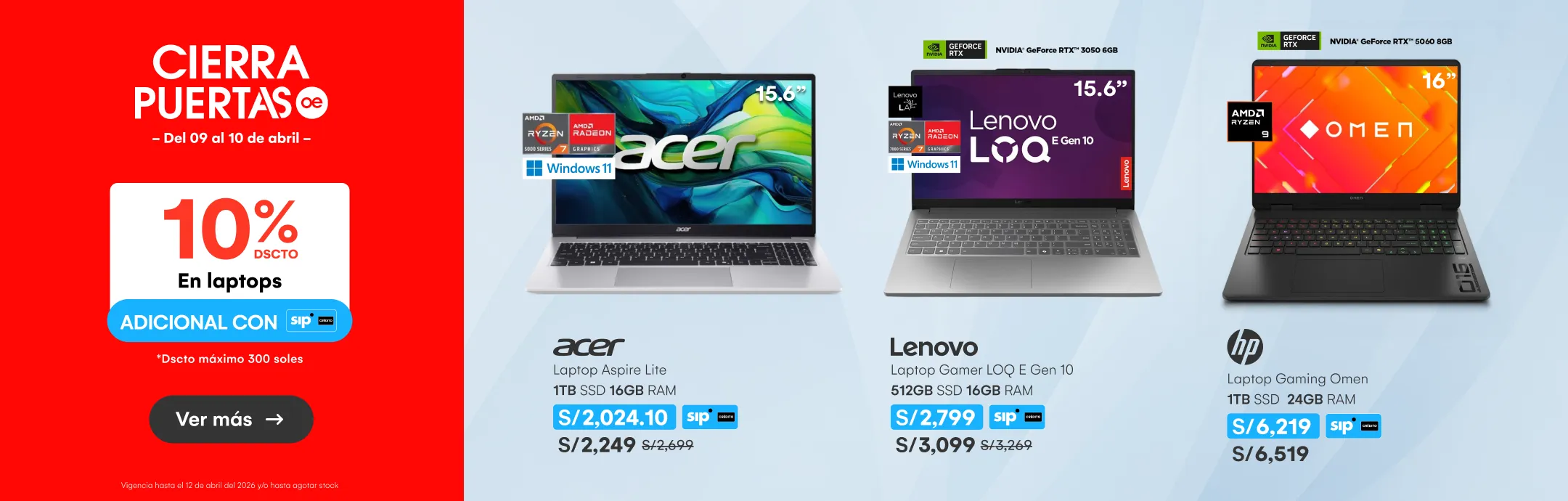 TECNO-COMPUTO-10% DE DSCTO CON TSIP ( DSCTO MAXIMO DE 300 SOLES)-3054176-NULL-3-20260410-1541