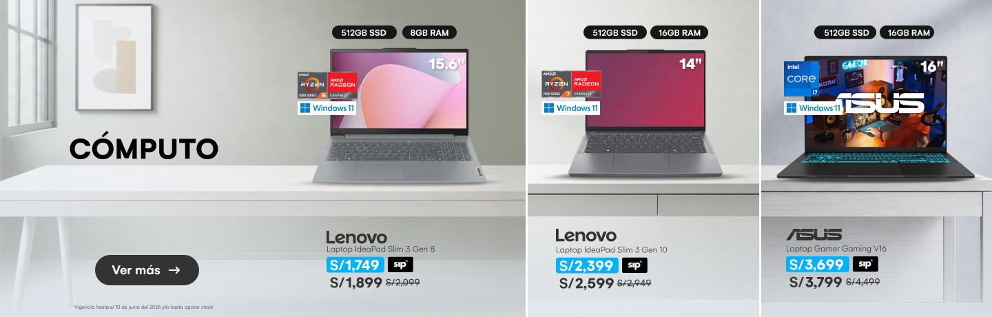 HOME-TECNOLOGIA-COMPUTACION-Laptop Lenovo IdeaPad Slim 3 AMD Ryzen 5 512 GB SSD 8GB RAM 15.6 Arctic Grey-LENOVO-5-20260608-1652-REGULAR