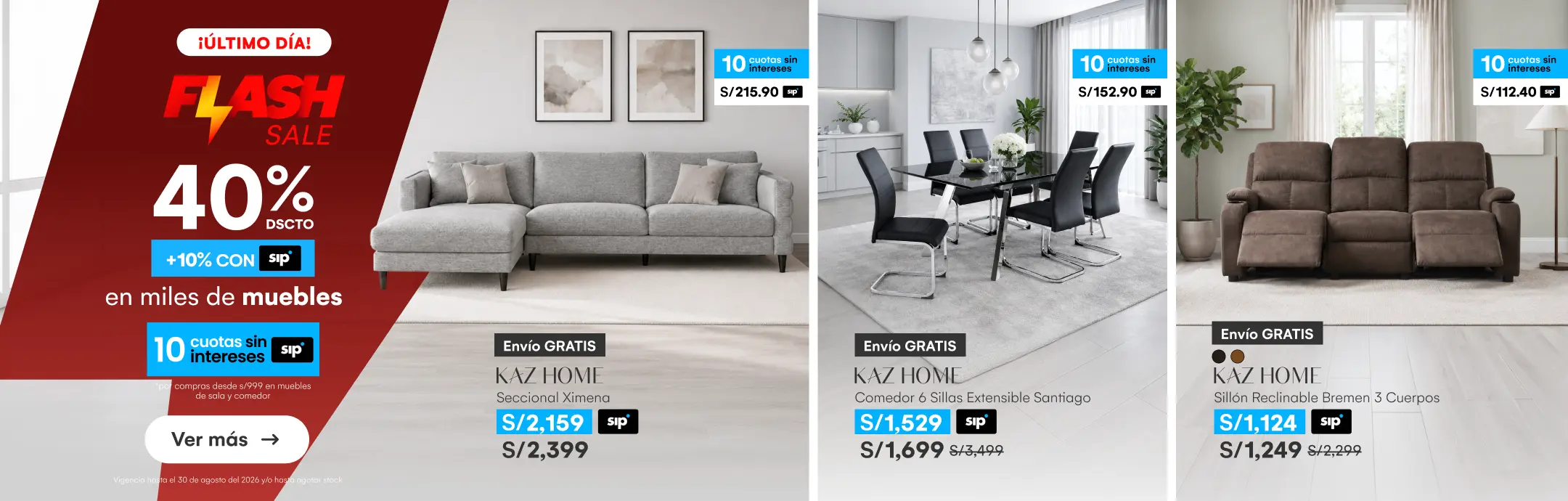 HOME-DECO-MUEBLES-ENVIO GRATIS | 10CSI |40% 10%SIP en mile de sofas, seccionales, comedores y reclinables-KAZ HOME-7-20260830-0000-FS