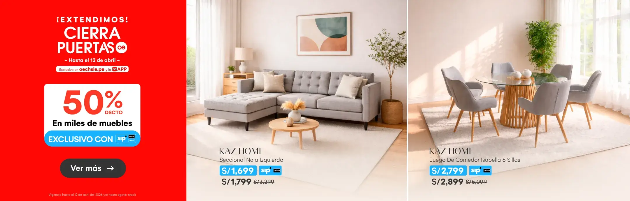 DECOHOGAR-MUEBLES-50% dscto con SIP en miles de muebles KAZ HOME-2367699-NULL--20260409-0000