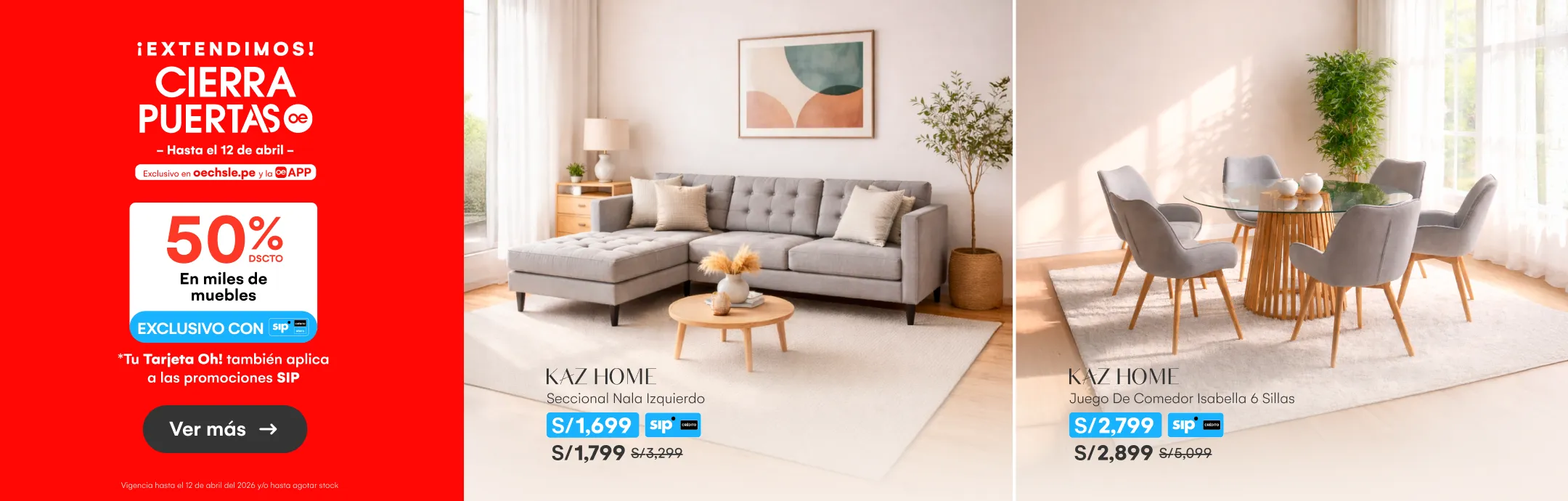 DECOHOGAR-MUEBLES-50% dscto con SIP en miles de muebles KAZ HOME-2367699-NULL--20260409-0000