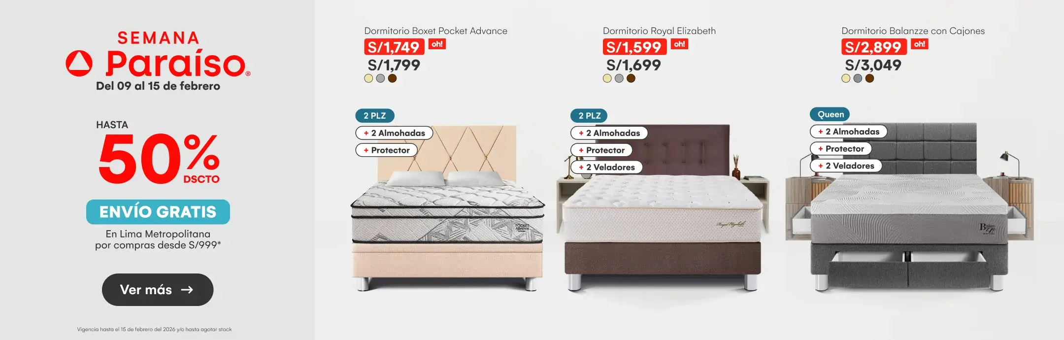 DECO-DORMITORIO (SEMANA PARAISO) -LUNES:SEMANA PARAISO HASTA 50%DSCTO ENVIO GRATIS LIMA METROPOLITANA DESDE 999-NULL-NULL-6-20260208-2208