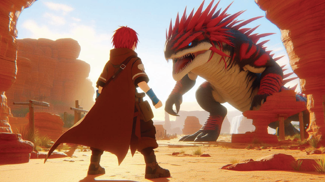 A final boss scene between the main character and Gila monster