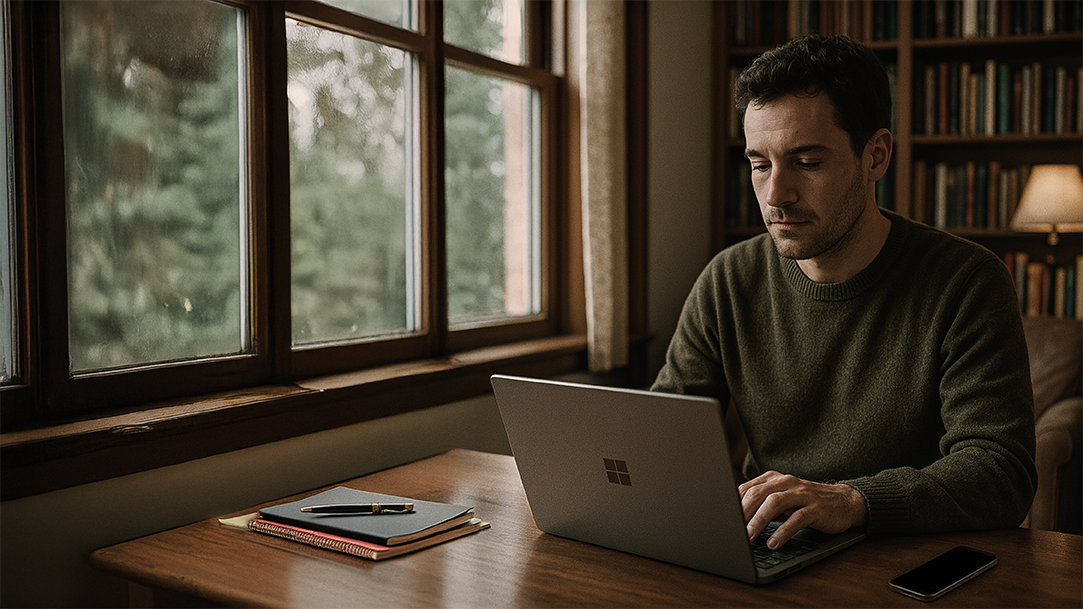 A person overcoming writer’s block by using one of the best AI for creative writing