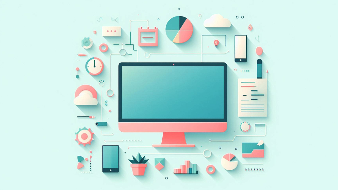 An infographic of a monitor