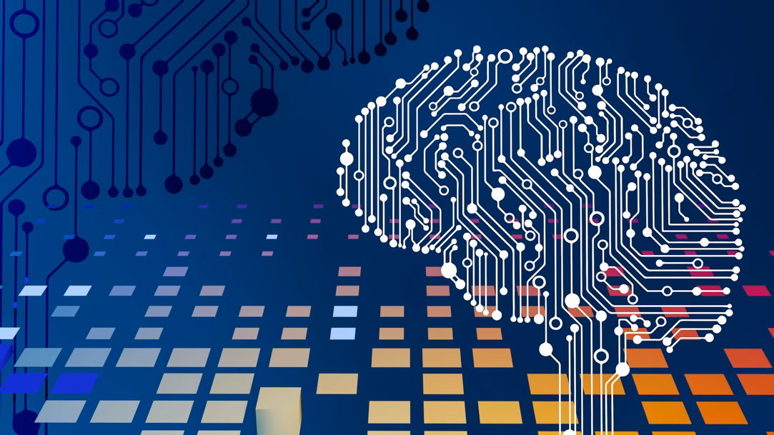 A futuristic render of a circuit board