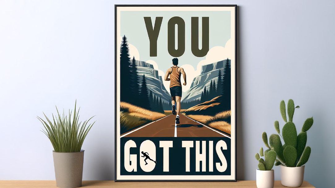 A person running in a park