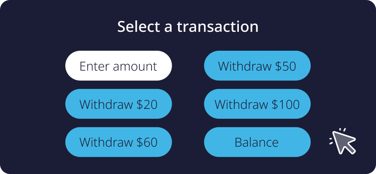 ANZ ATM Select amount to withdraw