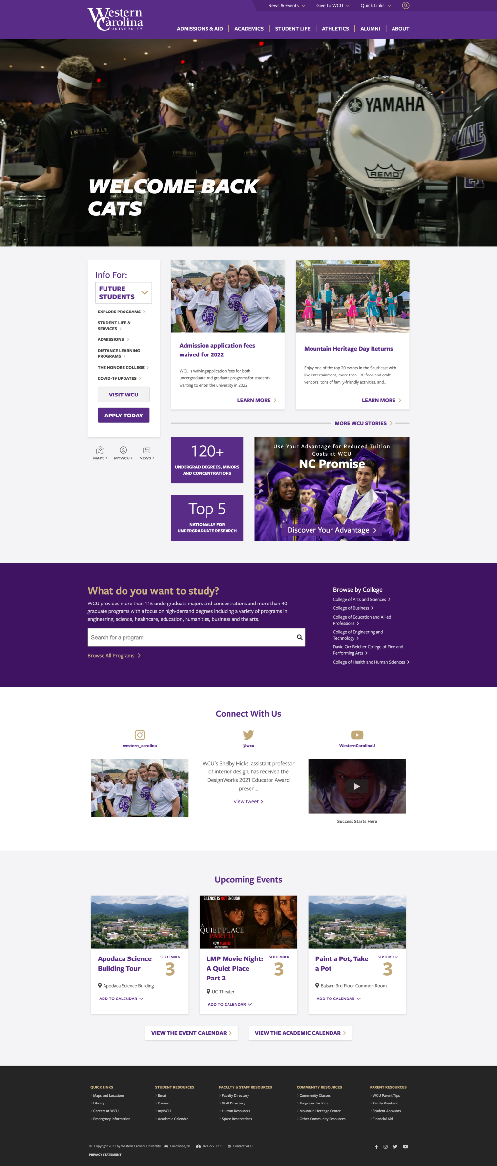 Wcu Home Page | Jonathan Hawkins Web Development And Design | Greeneville Tn