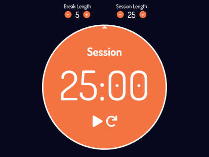 Screenshot of Pomodoro Clock