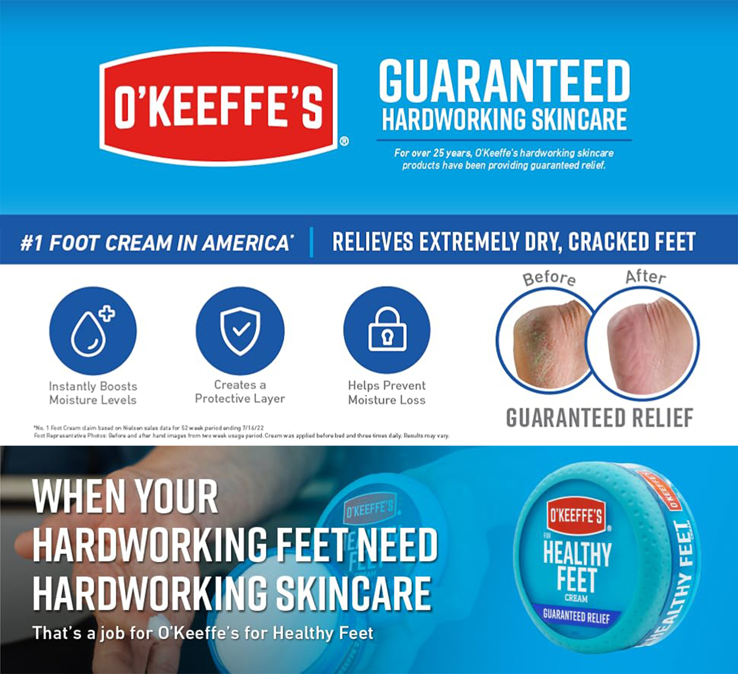 O’Keeffe’s Healthy Feet Foot Cream (Jar)