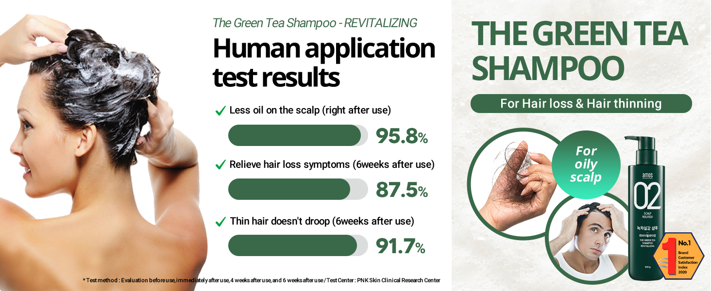 AMOS Professional Green Tea Scalp Scaling Shampoo