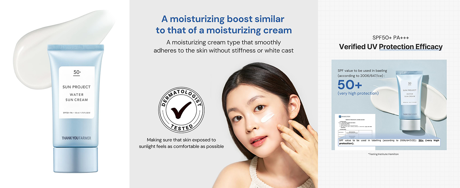 THANK YOU FARMER Sun Project Water Sun Cream SPF 50+ PA++++