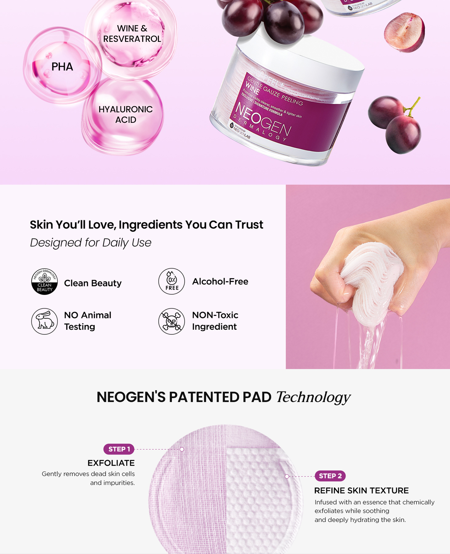 Neogen Dermalogy Bio-Peel Gauze Peeling Wine