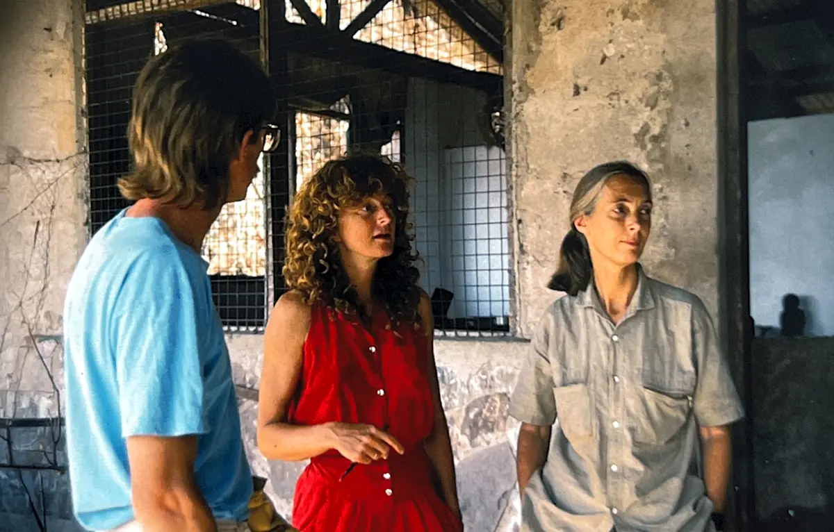 Rick Thomson and Judi Wineland with Jane Goodall