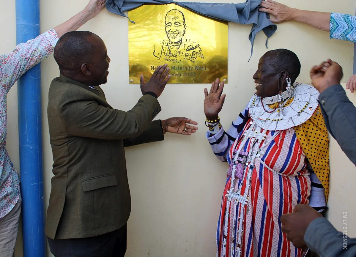 Unveiling of the dedication plaque at the new FOTZC maternity ward in Tanzania