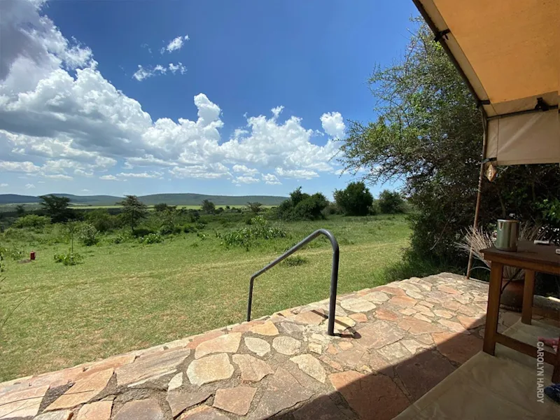 Eastern Serengeti plains seen from the veranda of a Thomson Nyumba tent