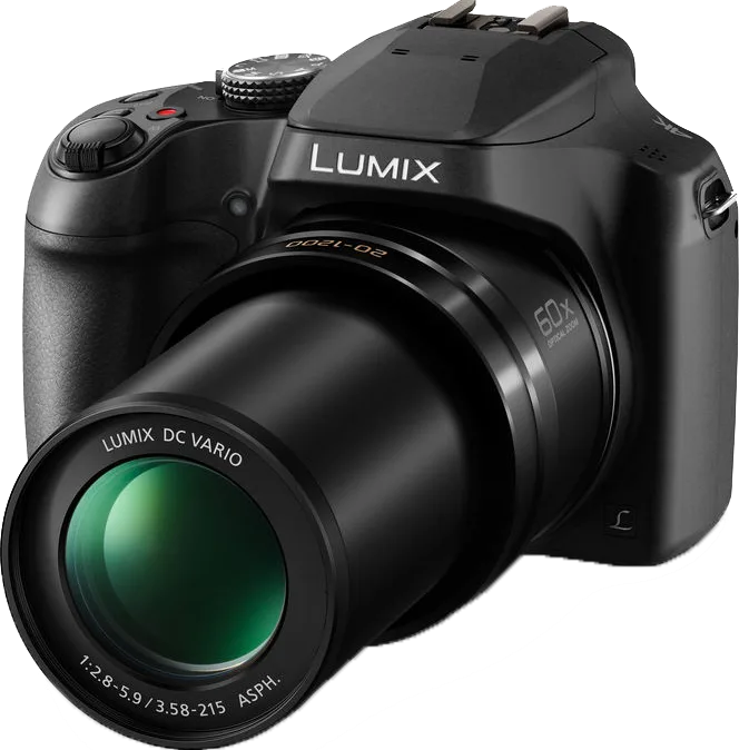 Panasonic Lumix bridge camera with a 60x zoom lens