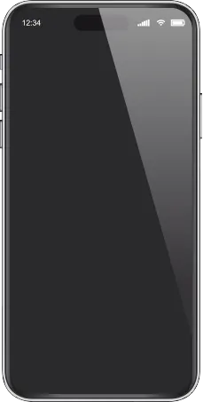 Illustration of a smartphone with a blank screen