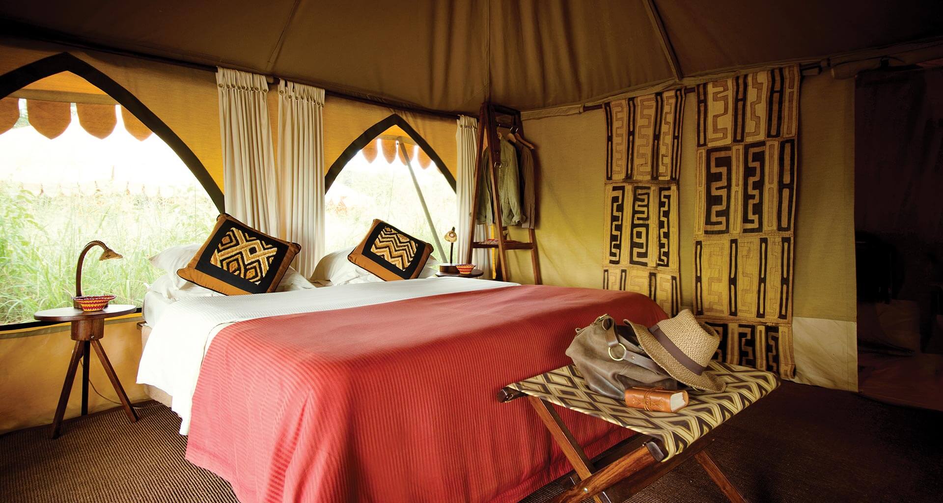 A Thomson Safaris Nyumba tented camp pitched in the eastern Serengeti.