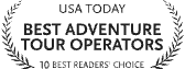 USA Today 10 Best Readers' Choice Best Adventure Tour Operators award logo