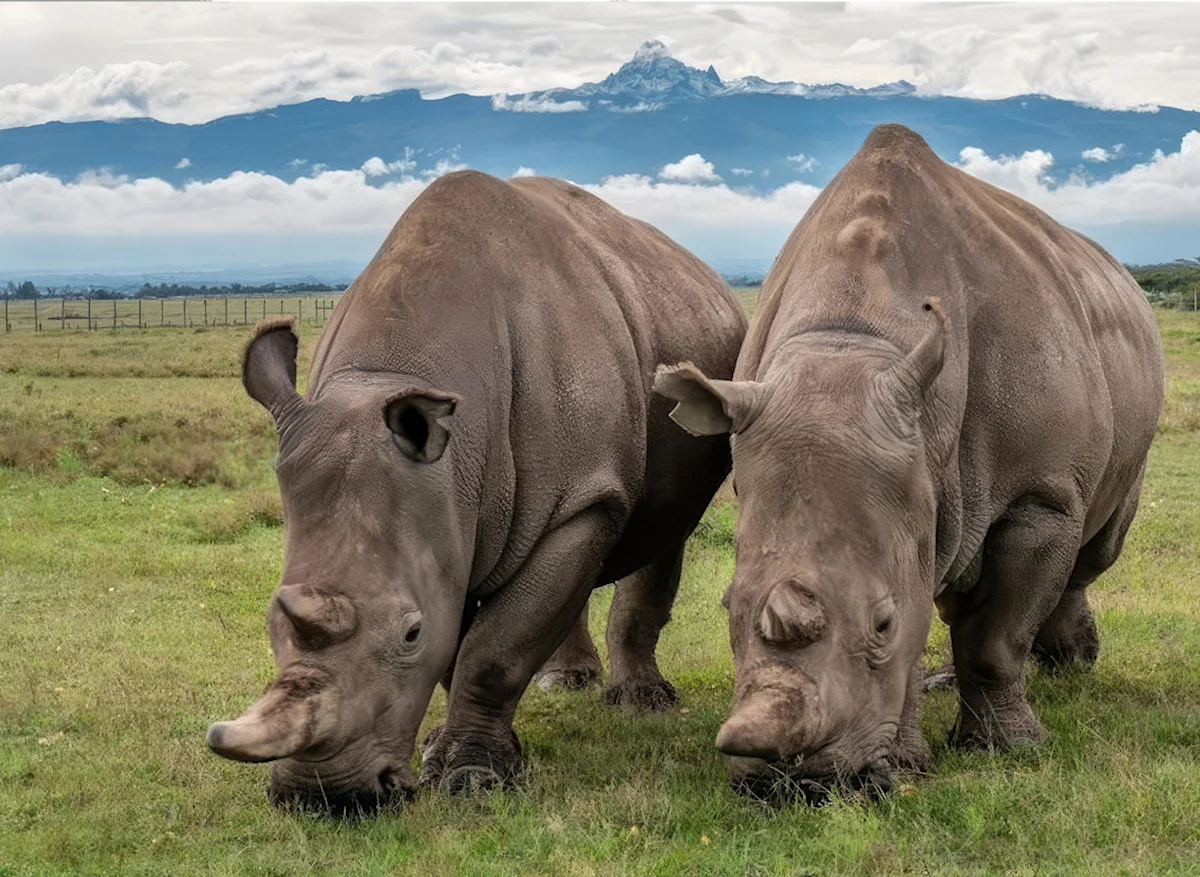 Northern white rhinos at Ol Pejeta Conservancy.