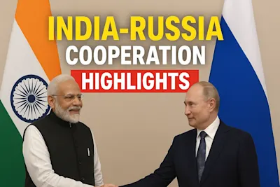 🇮🇳🇷🇺 मोदी–पुतिन मुलाक़ात: 2030 तक रणनीतिक सहयोग का रोडमैप, FTA, मज़दूर समझौता और आर्कटिक शिपबिल्डिंग पर बड़ी प्रगति