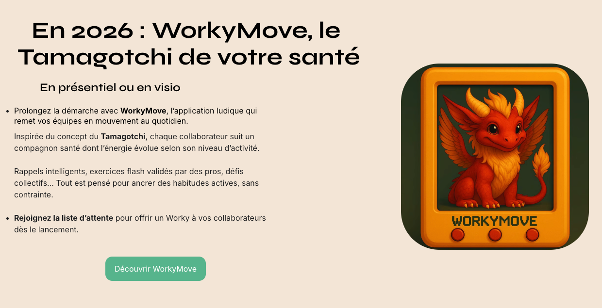 Worky - application bien-être