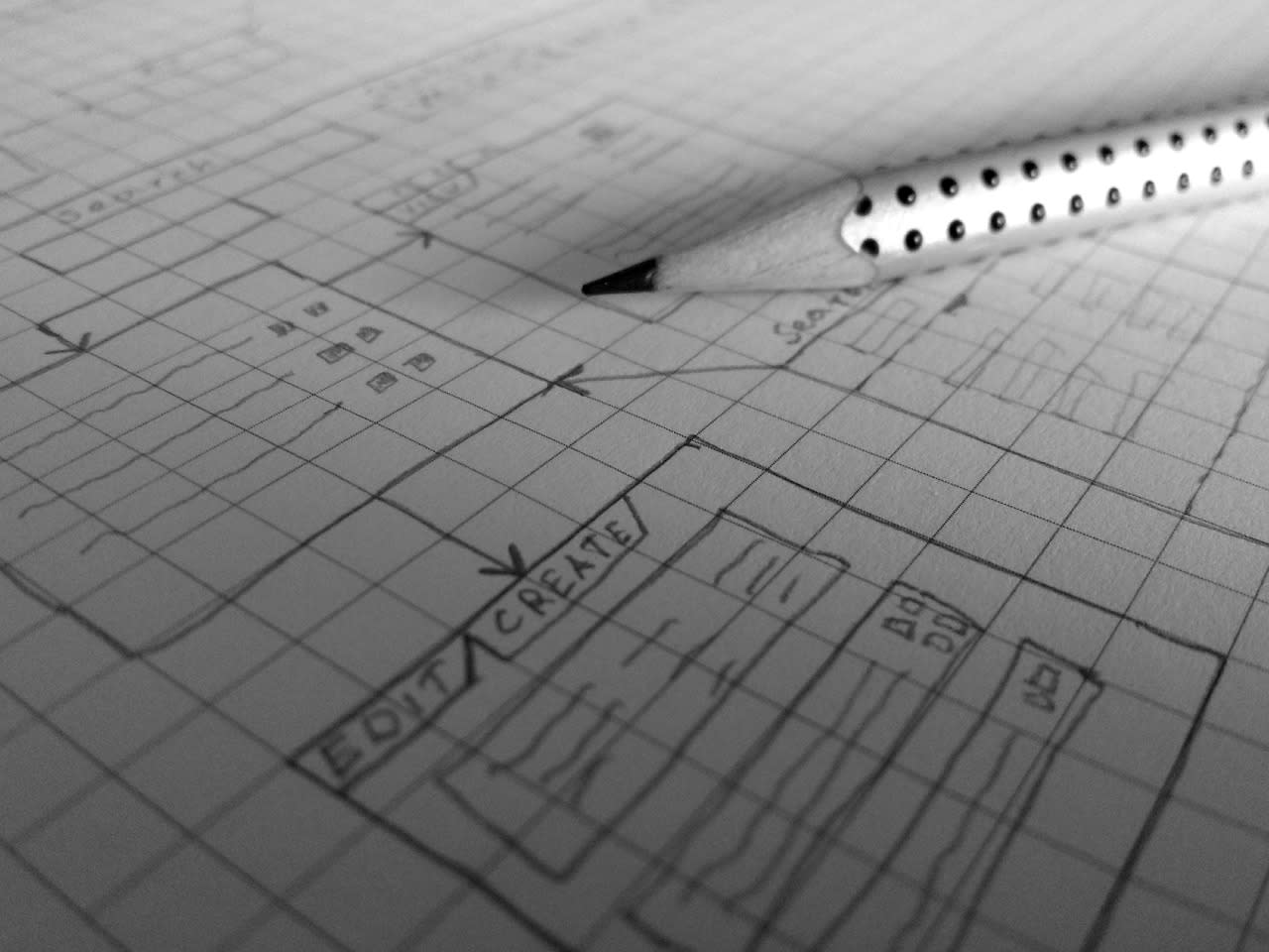 Image wireframe dessiné