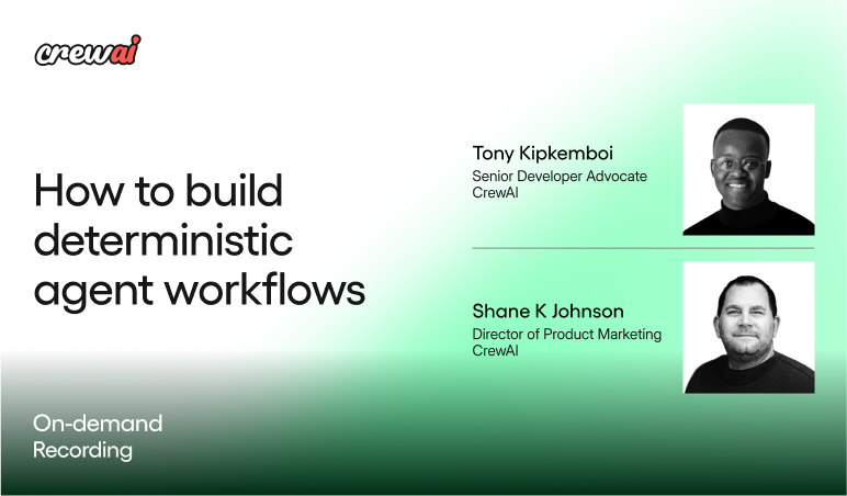 How to build deterministic agent workflows | CrewAI