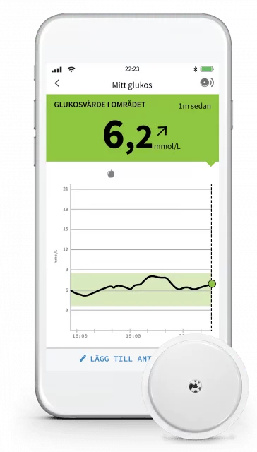 Freestyle Libre - sensorn och app som används på Chronos Care.