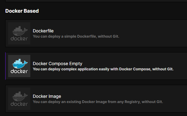 docker compose empty resource