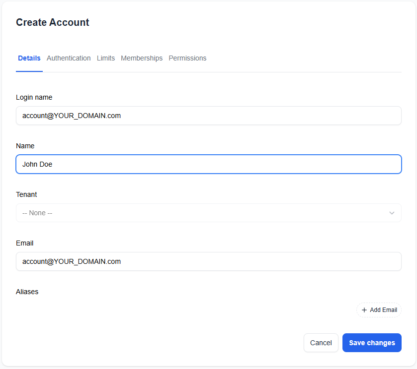 stalwart create account
