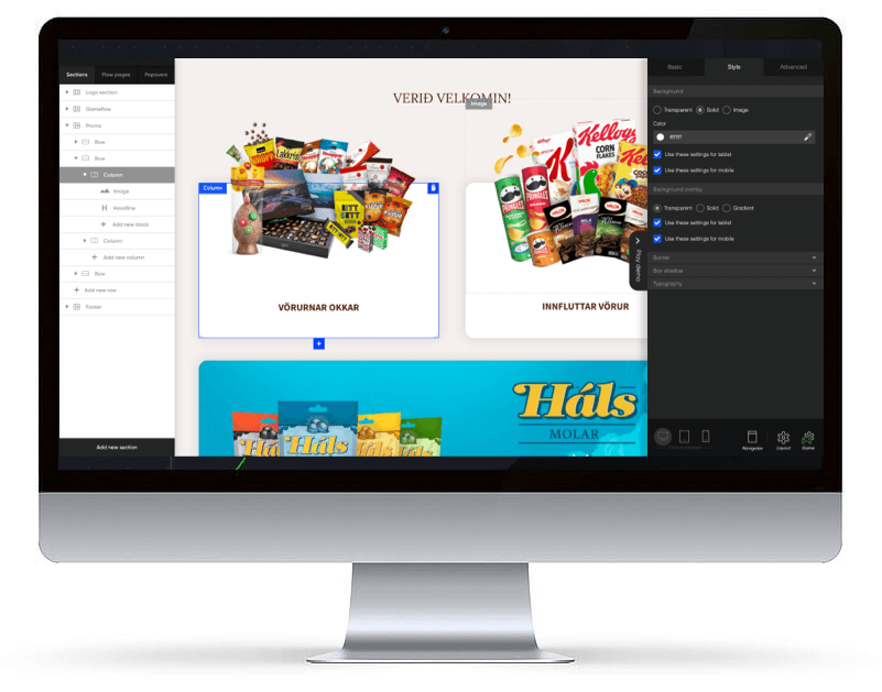 Screenshot fra Playable  projekt