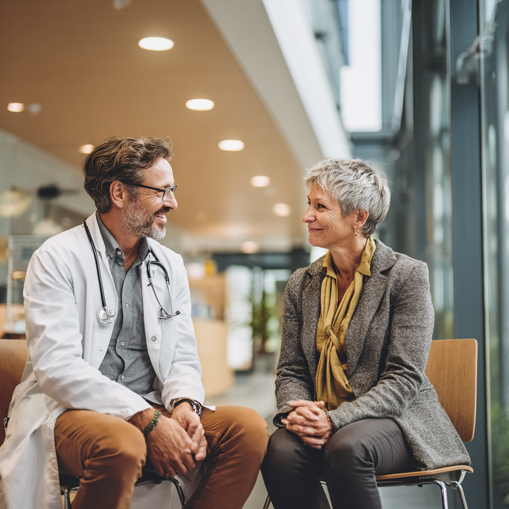 Doctor conversando con su paciente