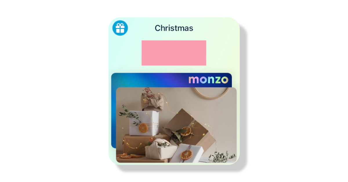 A screenshot from Hannah's Monzo account showing a Pot she created to save up for Christmas