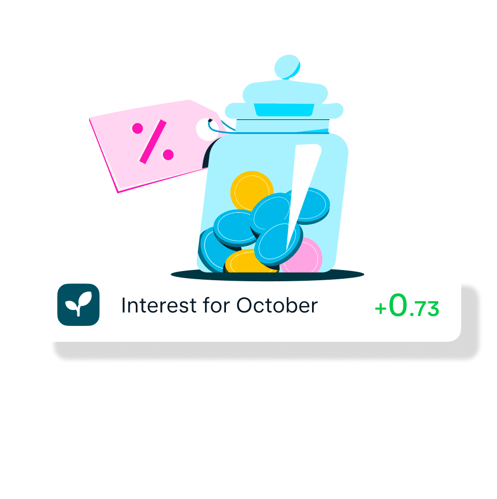 Different Saving Pots including one called 'New Bike' with £75