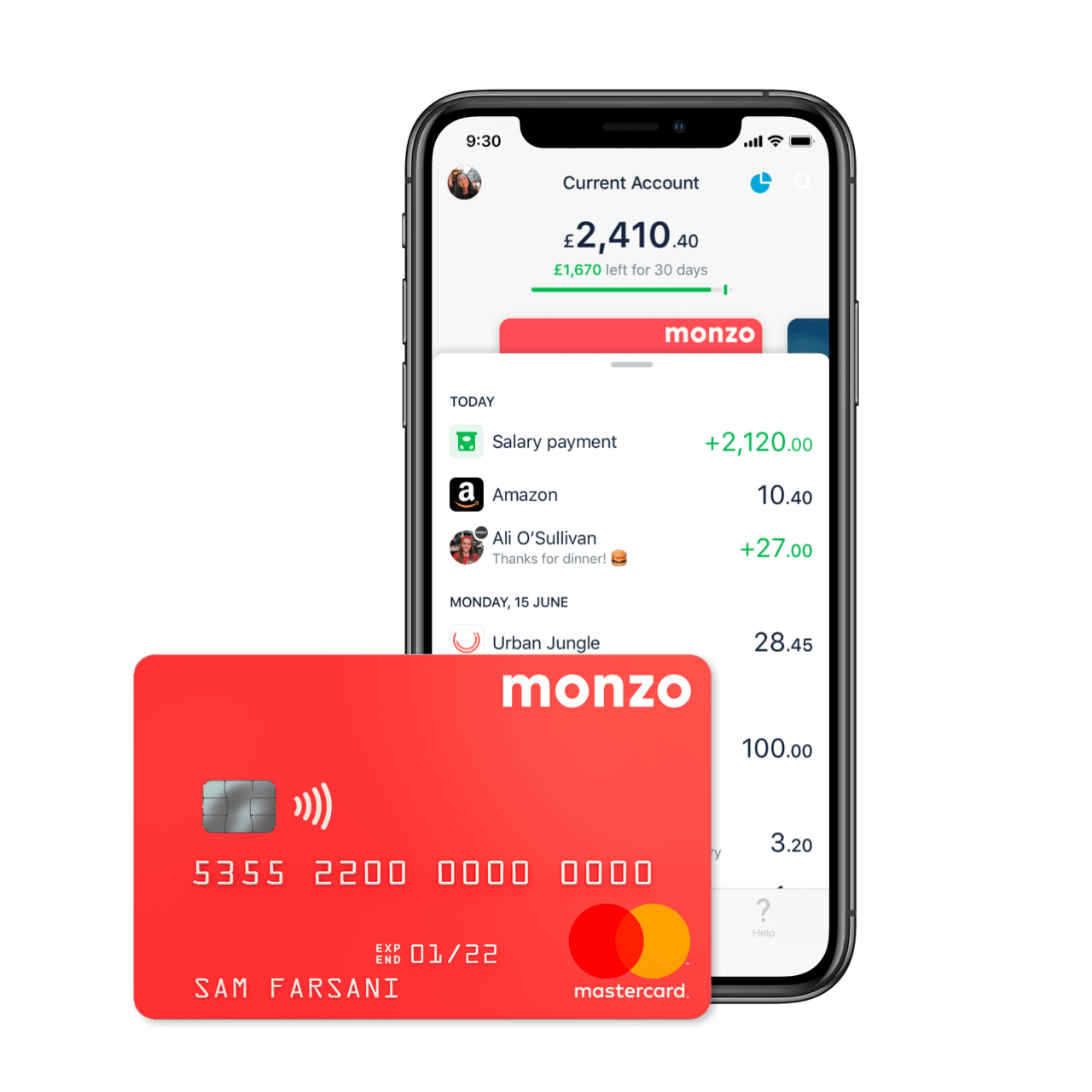 Open a UK bank account for free with Monzo