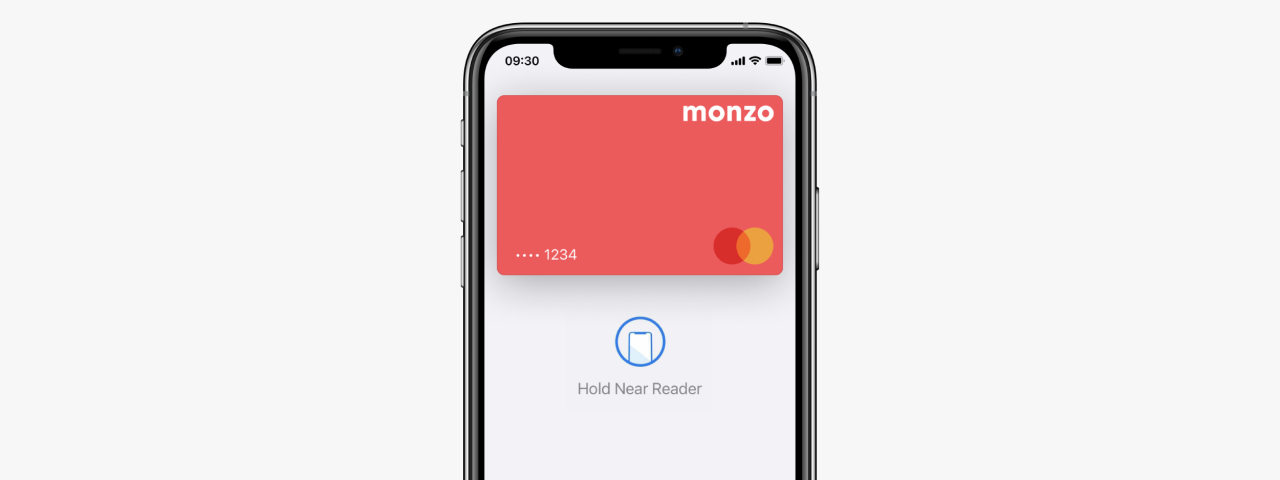 Monzo card in Apple / Google Pay