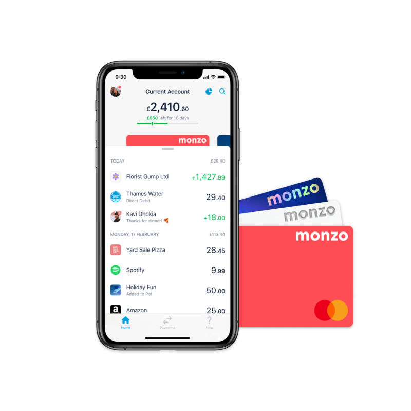 Monzo offers three current accounts to choose from