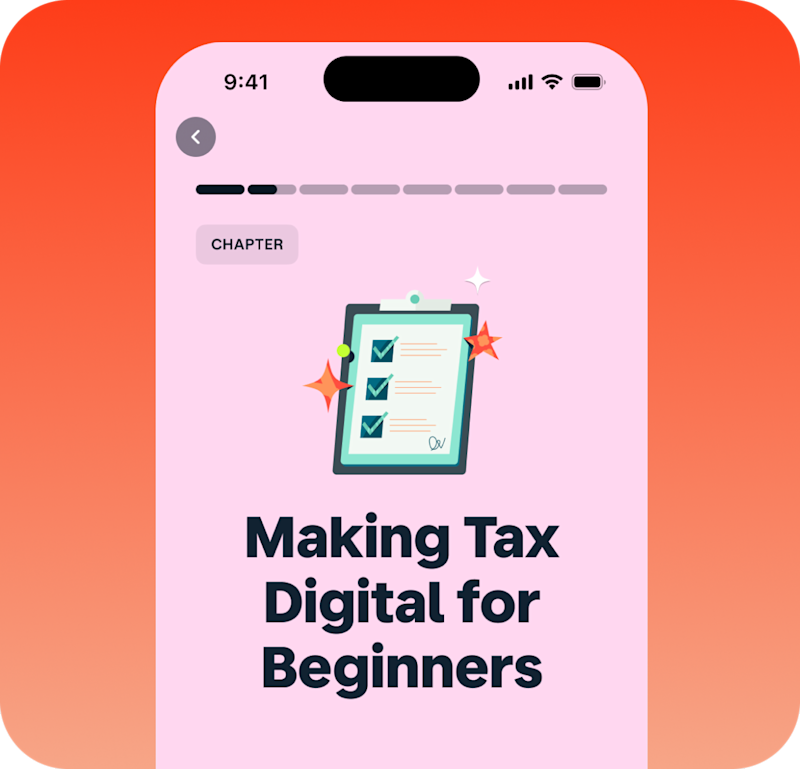 A glimpse of the Making Tax Digital bitesized information in the Monzo app.