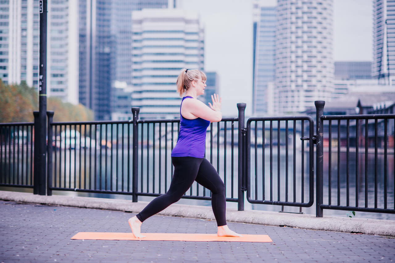 woman doing yoga