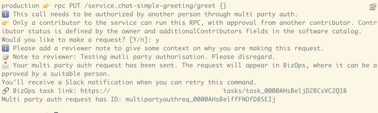 Multi-party authorisation in our command-line tooling
