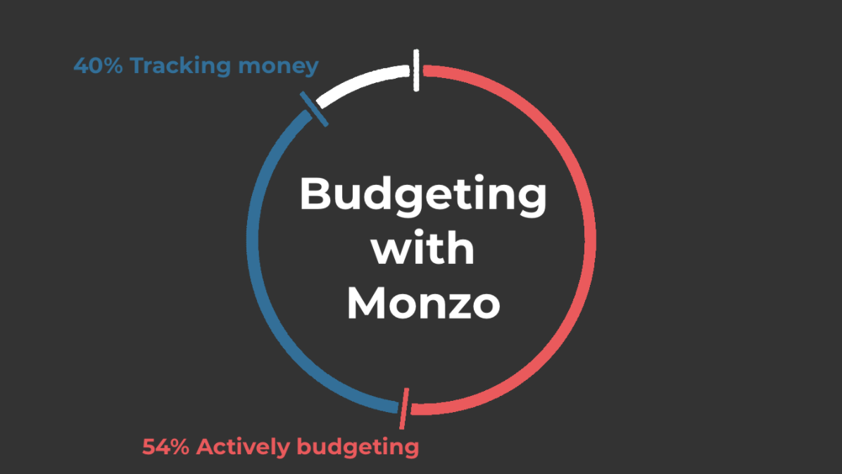 Pie chart of US Monzo users who do some form of finance tracking